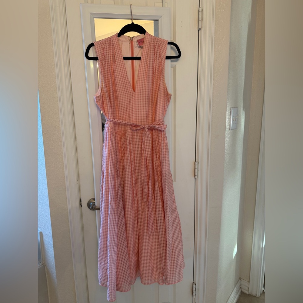 Kate Spade Pink Checkered Maxi Dress